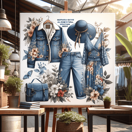 Inspirasi Outfit All-Denim dan Floral untuk Tampilan yang Fresh dan Modis