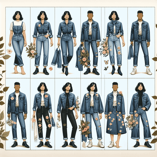 Transformasi Look Harian dengan Outfit All-Denim dan Sentuhan Floral